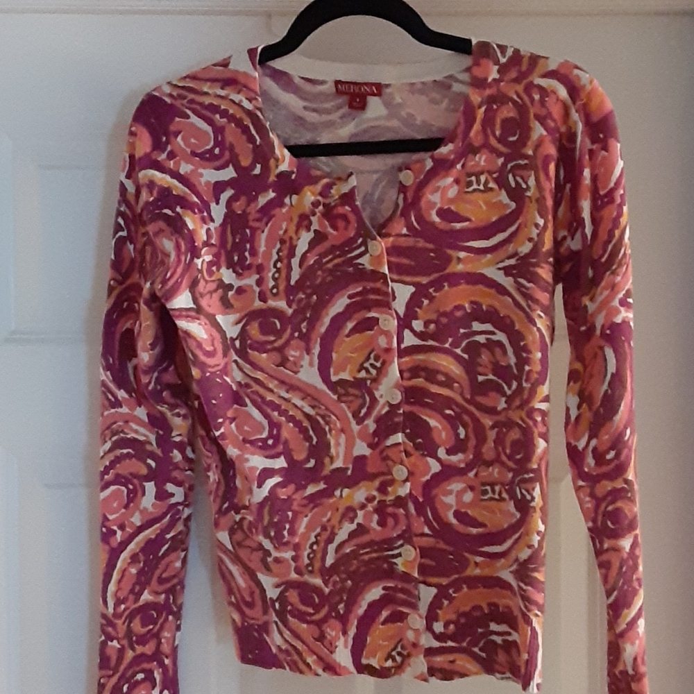 Merona colorful button-up sweater